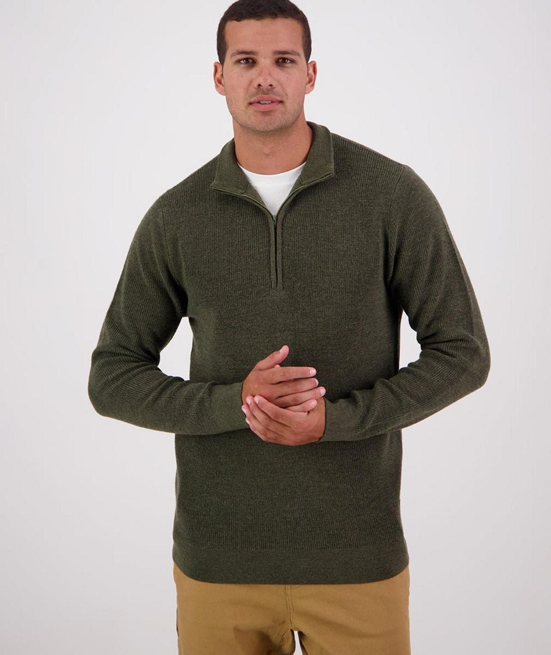Swanndri Men's Otahu River Quarter Zip Merino Knit