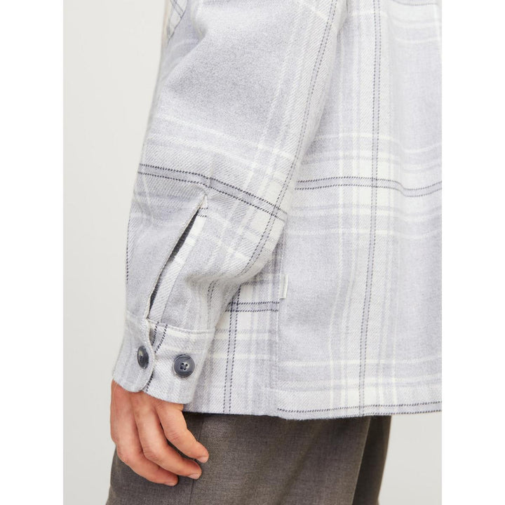 Jack & Jones Raymond Check Long Sleeve Shirt Grey Melange