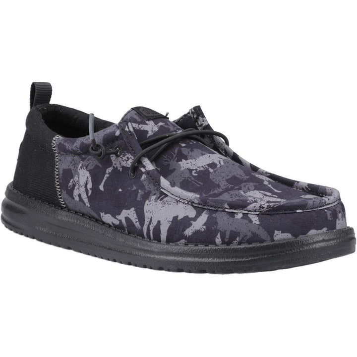 HEYDUDE Wally Funk Hunt Camo Shoes Black