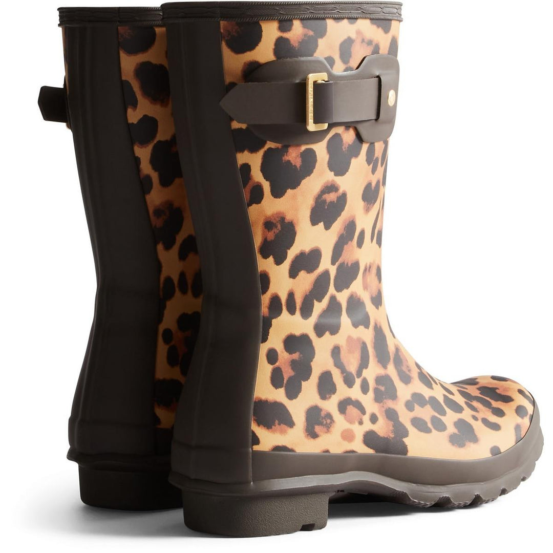 Hunter Original Short Leopard Boot Leopard Print/Chocolate – view 2
