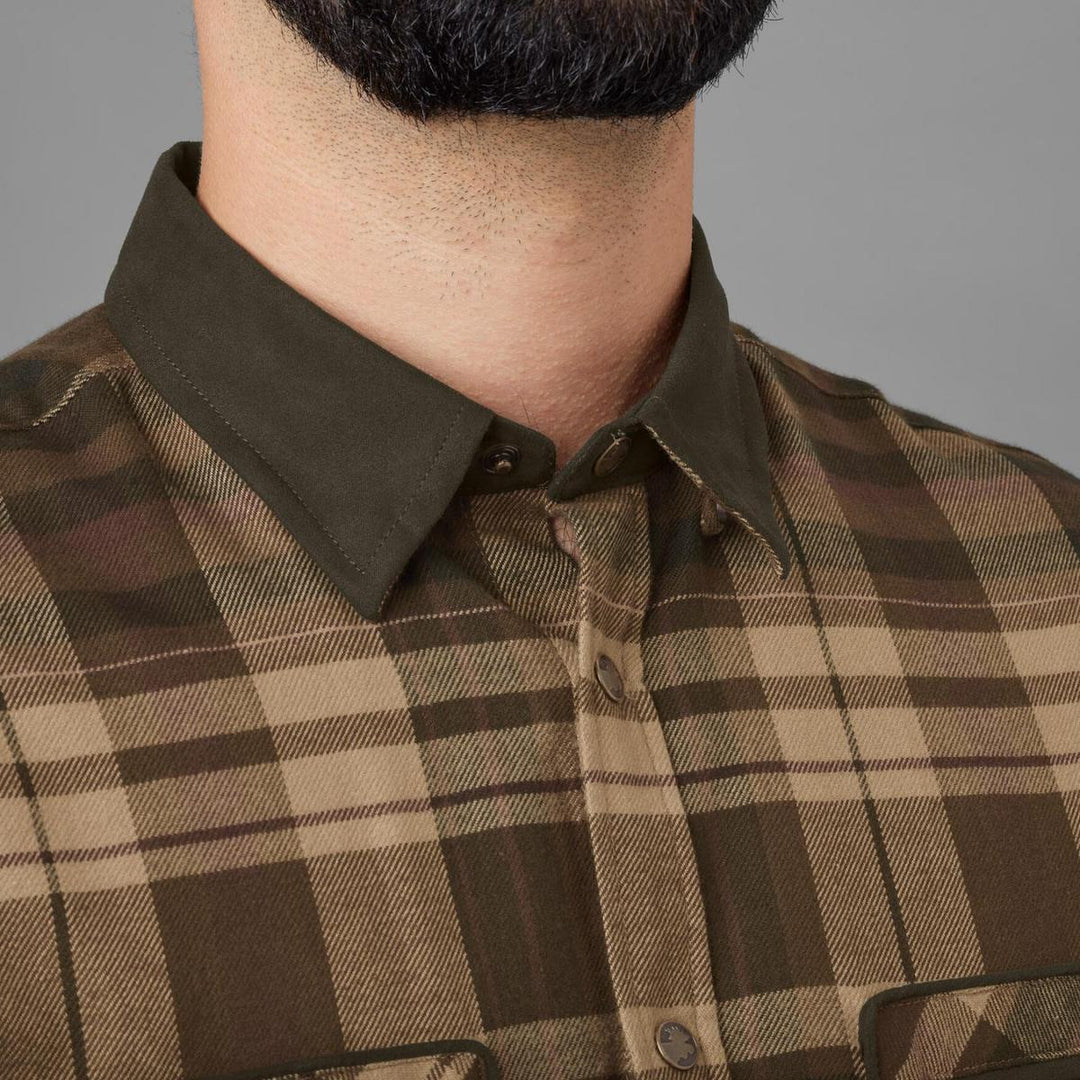 Harkila Pajala shirt Beige w/brown