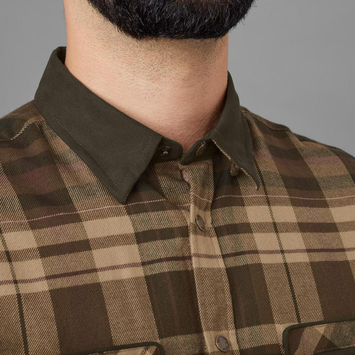 Harkila Pajala shirt Beige w/brown