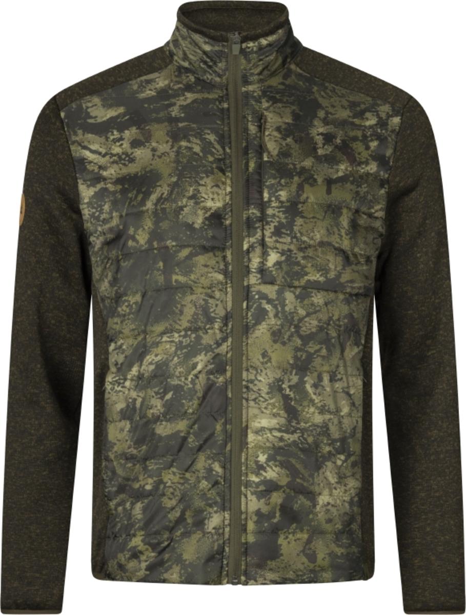 Seeland Theo Hybrid jacket Camo Pine green/InVis green - 100 gms Insulation at front and back, YKK Full zip