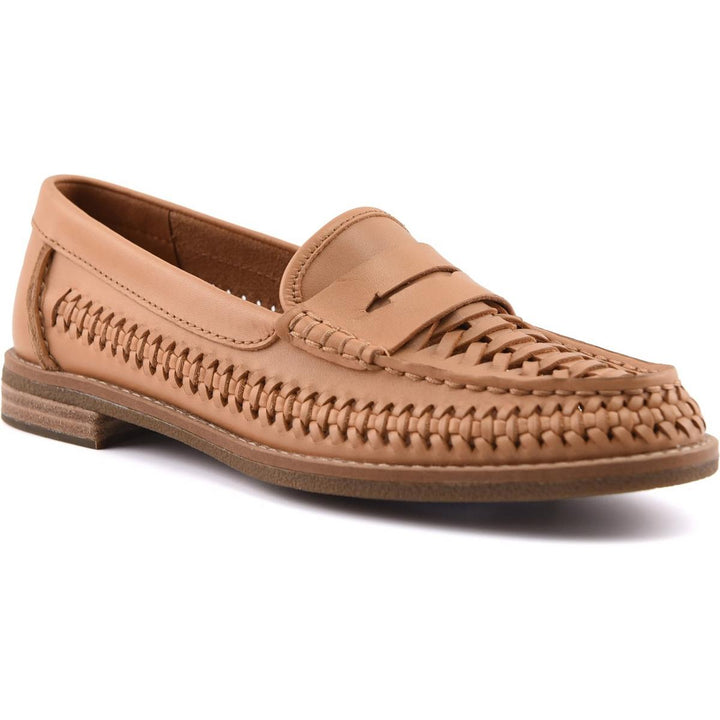 Sperry Woven Seaport Penny Mocassin Tan
