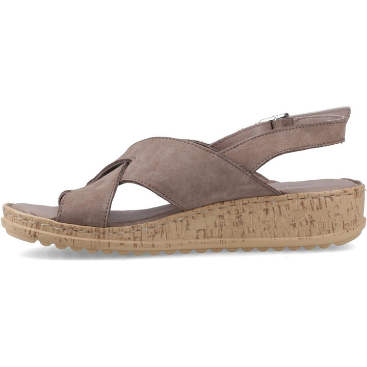 Hush Puppies Elena Cross Over Wedge Sandal Fossil – view 4