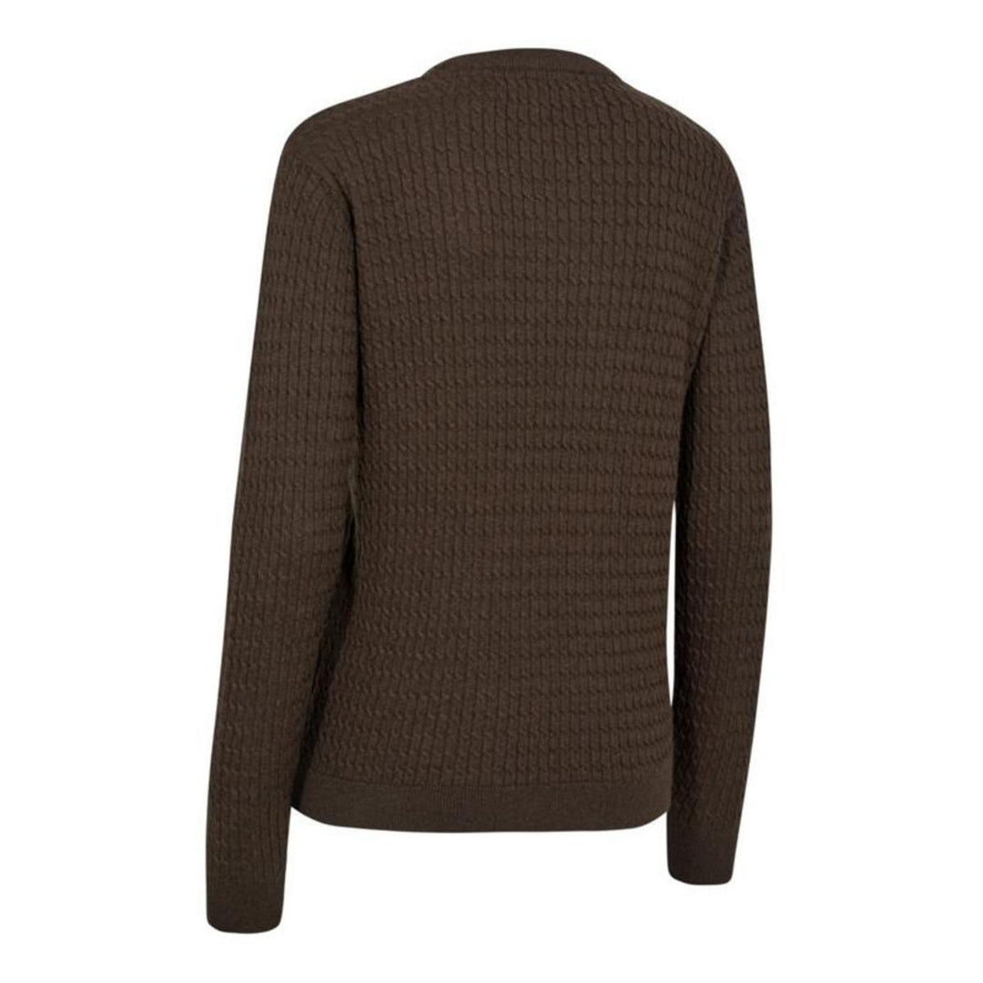 Deerhunter Women's Pullover Deerhunter Lady Harrington Cable Knit - Brown Melange