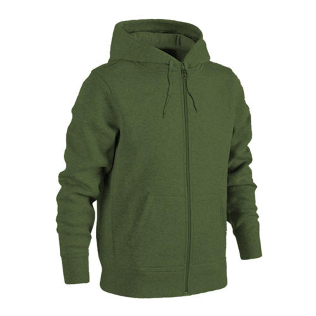 Urban Road Plain Full-Zip Hoodie – 280gsm Fleece Sweatshirt – view 2