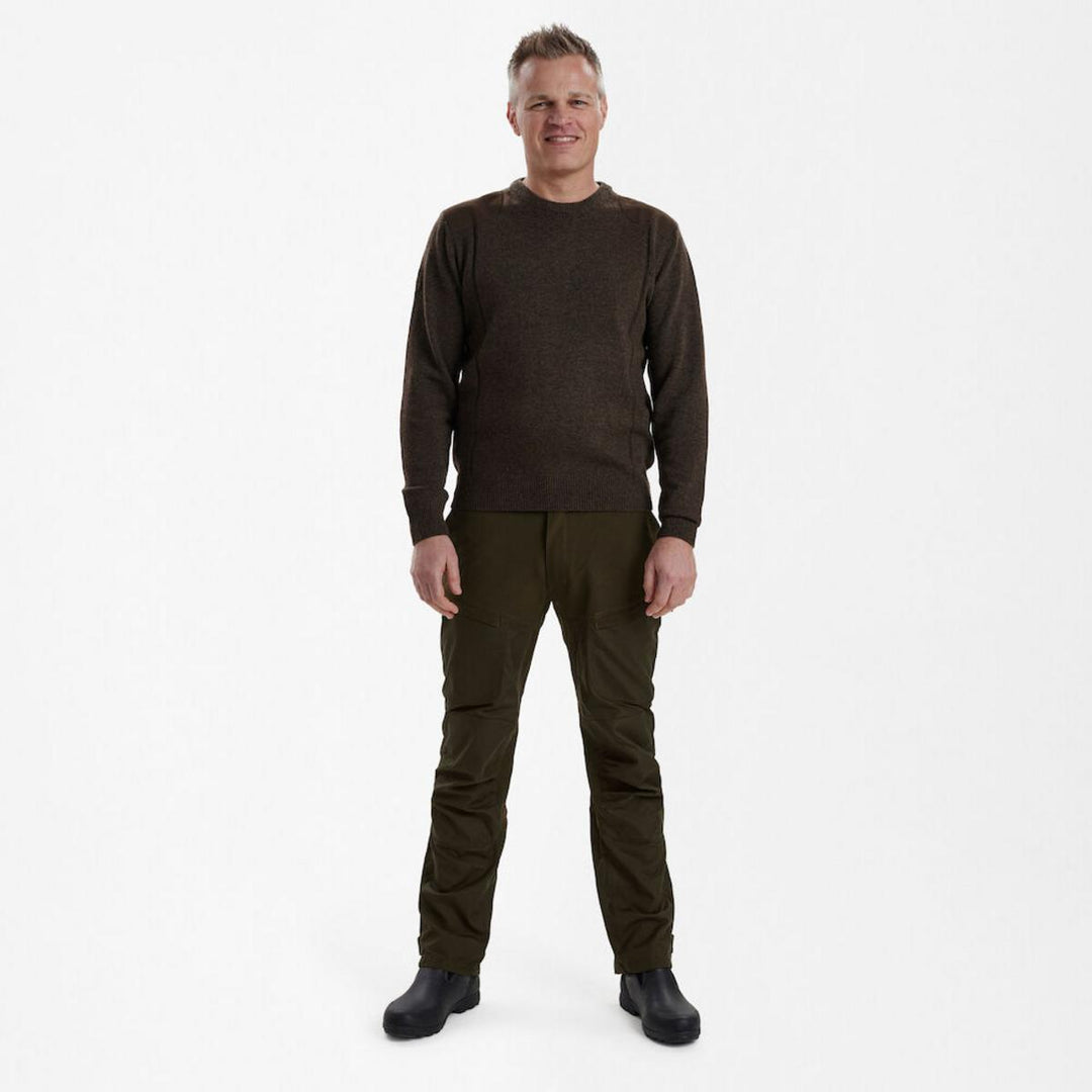 Deerhunter Kingston Knit w. O-neck Dark elm