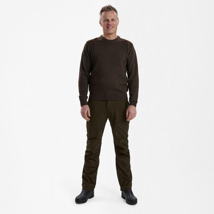 Deerhunter Kingston Knit w. O-neck Dark elm