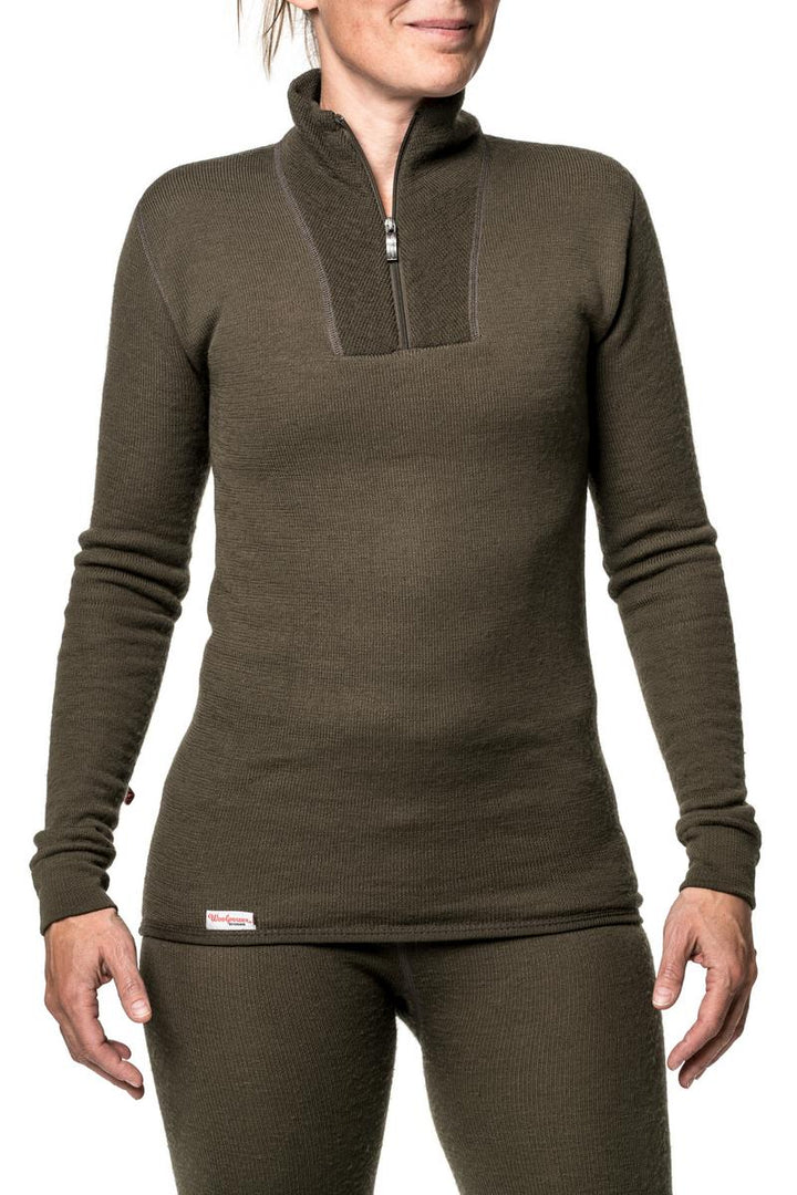Woolpower Zip Turtleneck 200 Pine Green