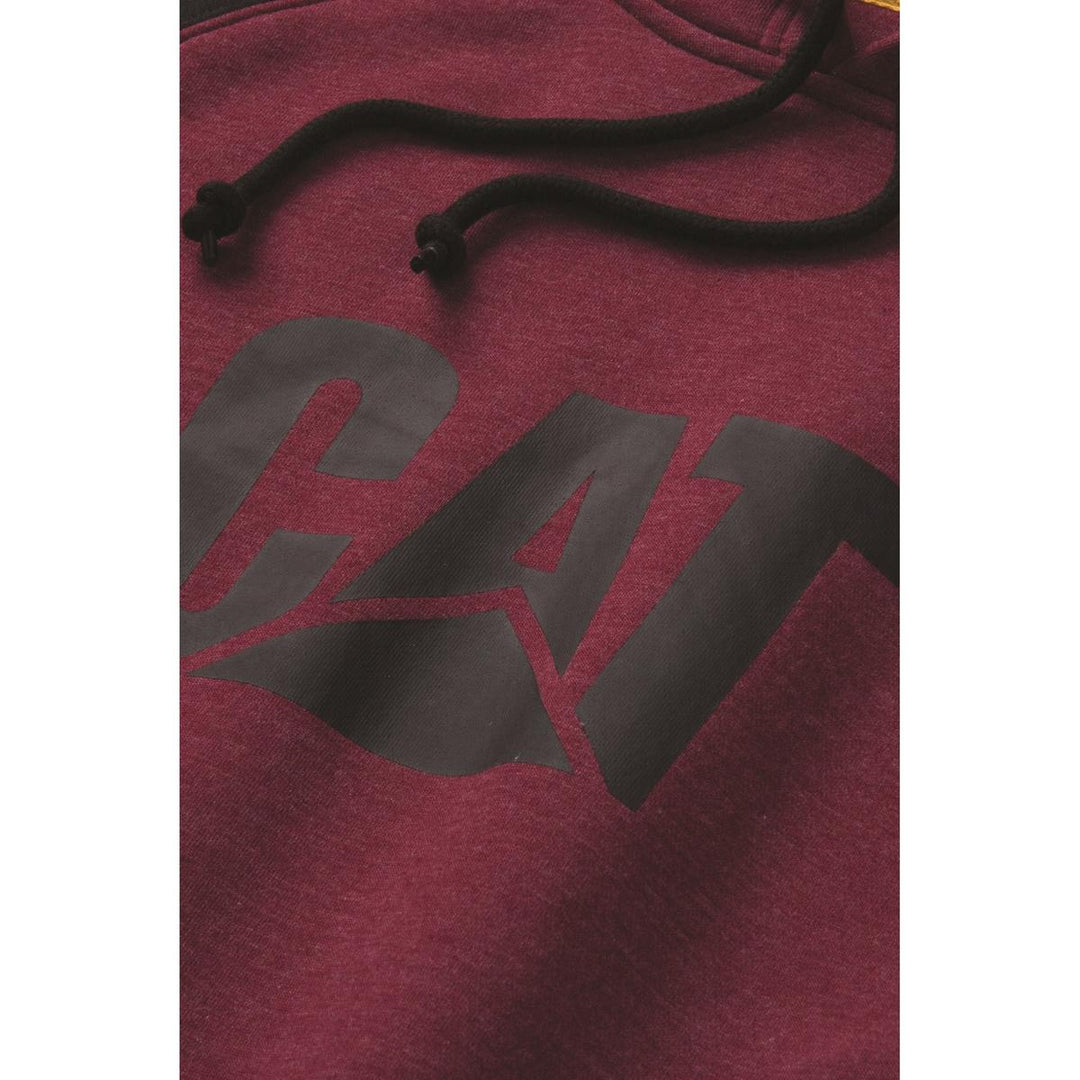 Caterpillar Raglan Hooded Sweatshirt Carmenere Heather/Black