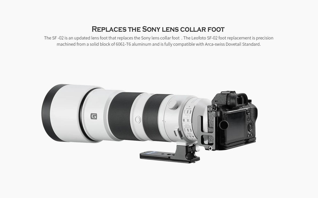 Leofoto SF-02N Arca-Swiss Lens Foot for Sony FE 200-600mm