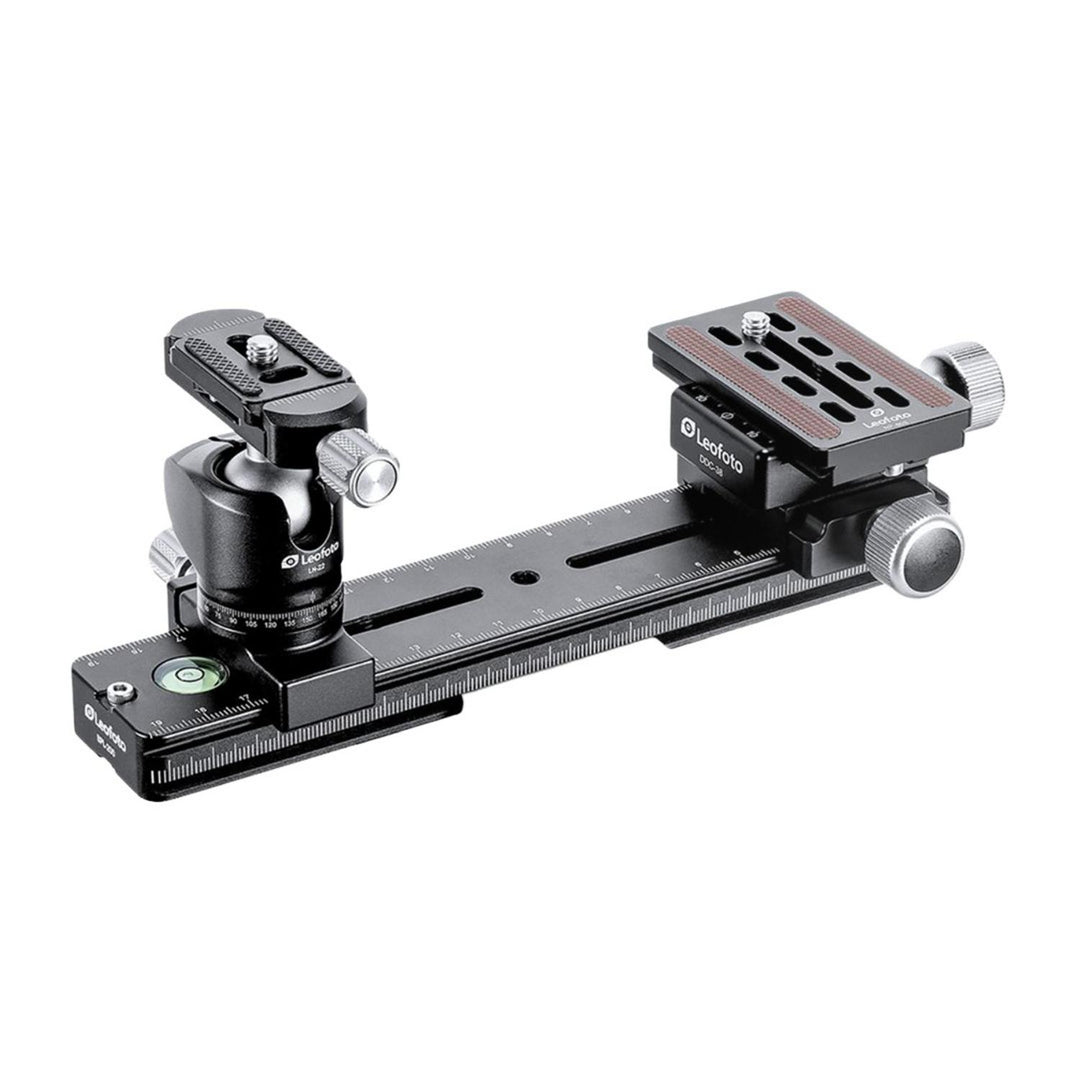 Leofoto FDM-02 Mounting Rail Kit with LH-22 Ball Head and DDC-38 Clamp