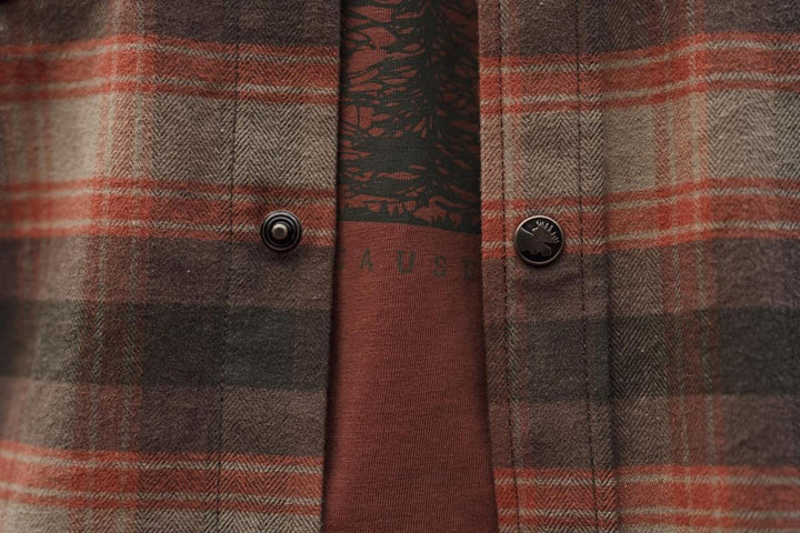 Harkila Aivak L/S shirt Autumn orange check