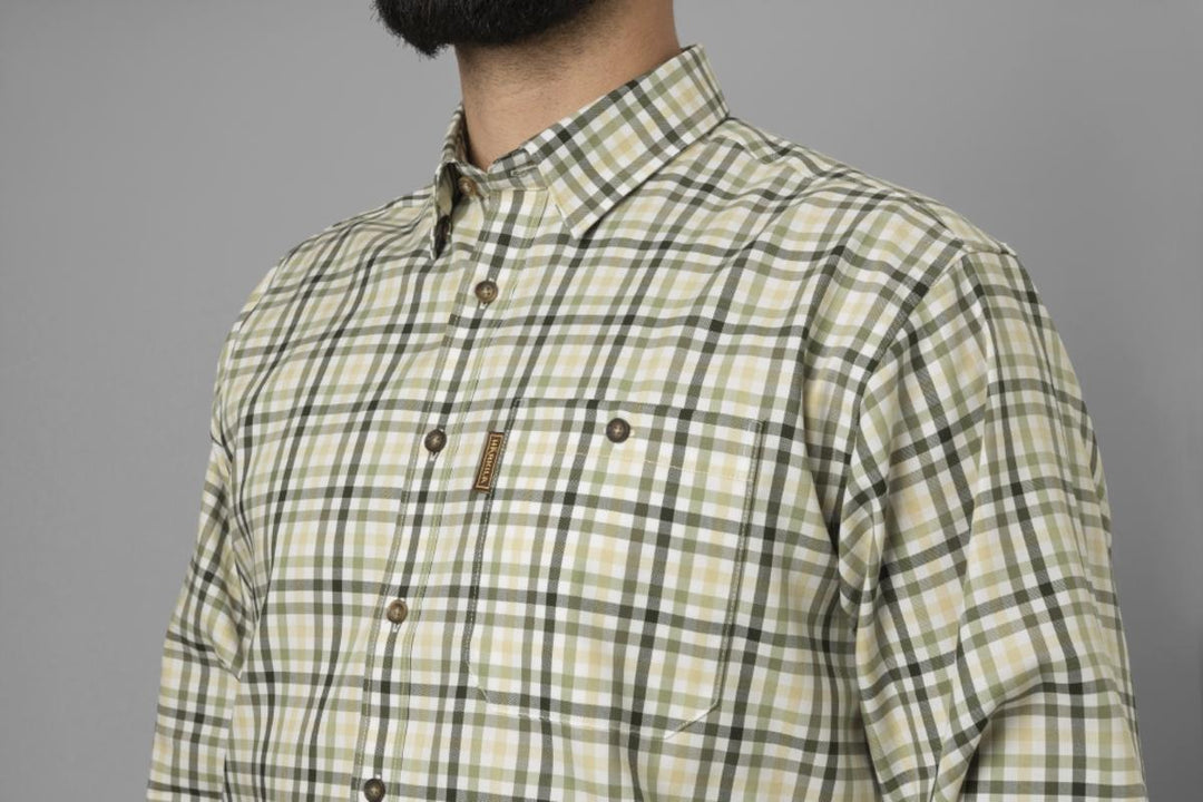 Härkila Milford Shirt Beech Green Check | Cotton Hunting Shirt