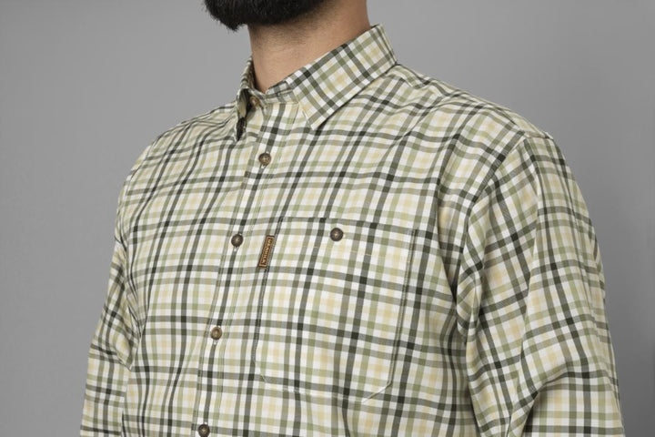 Härkila Milford Shirt Beech Green Check | Cotton Hunting Shirt