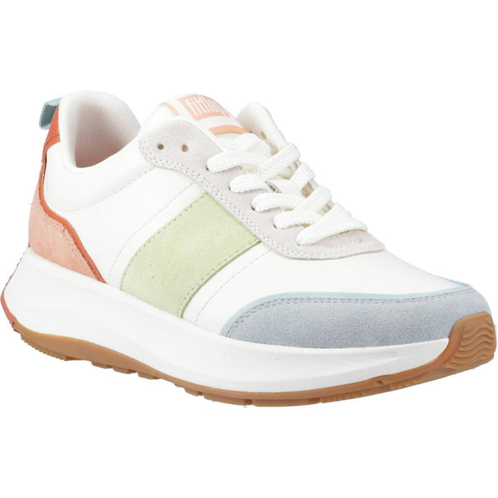 Fitflop F-Mode Flow Suede-Mix Flatform Sneakers Apricot Mix