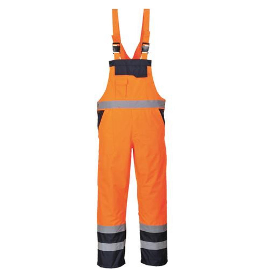 Portwest S488 Contrast Bib & Brace Hi-Vis Workwear – view 2