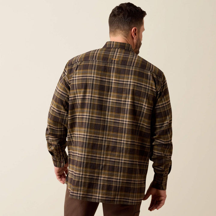 Ariat Mens Rebar Flannel Duracanvas Long Sleeve Work Shirt – view 3