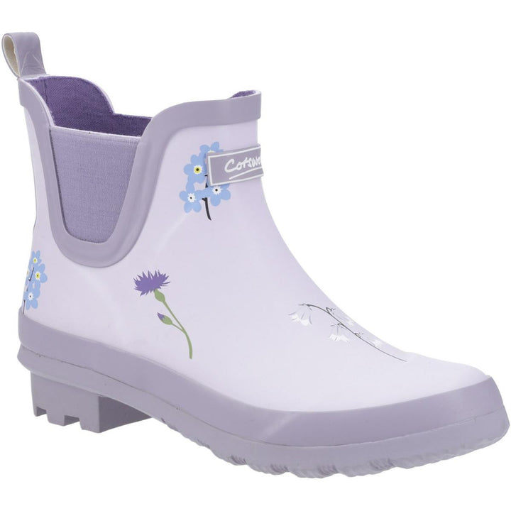 Cotswold Wildflower Ankle Wellingtons Lilac
