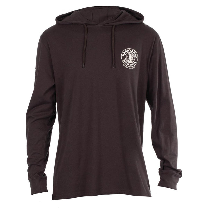 Hard Yakka Hooded Long Sleeve Tee Charcoal