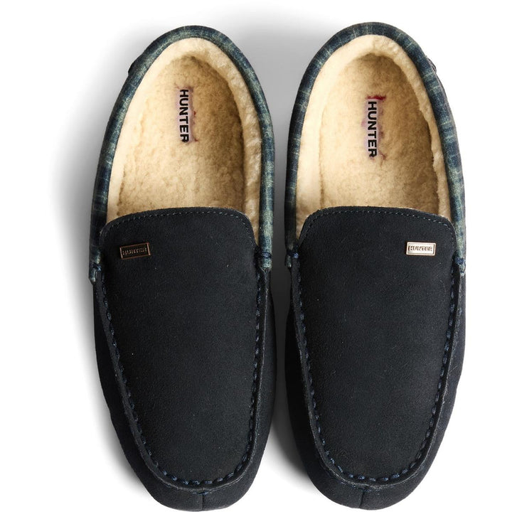 Hunter Moccassin Slipper Navy