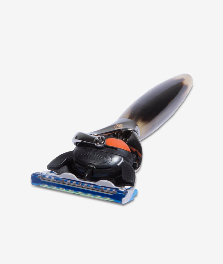 RAZOR WITH HORN HANDLE Brown Larusm