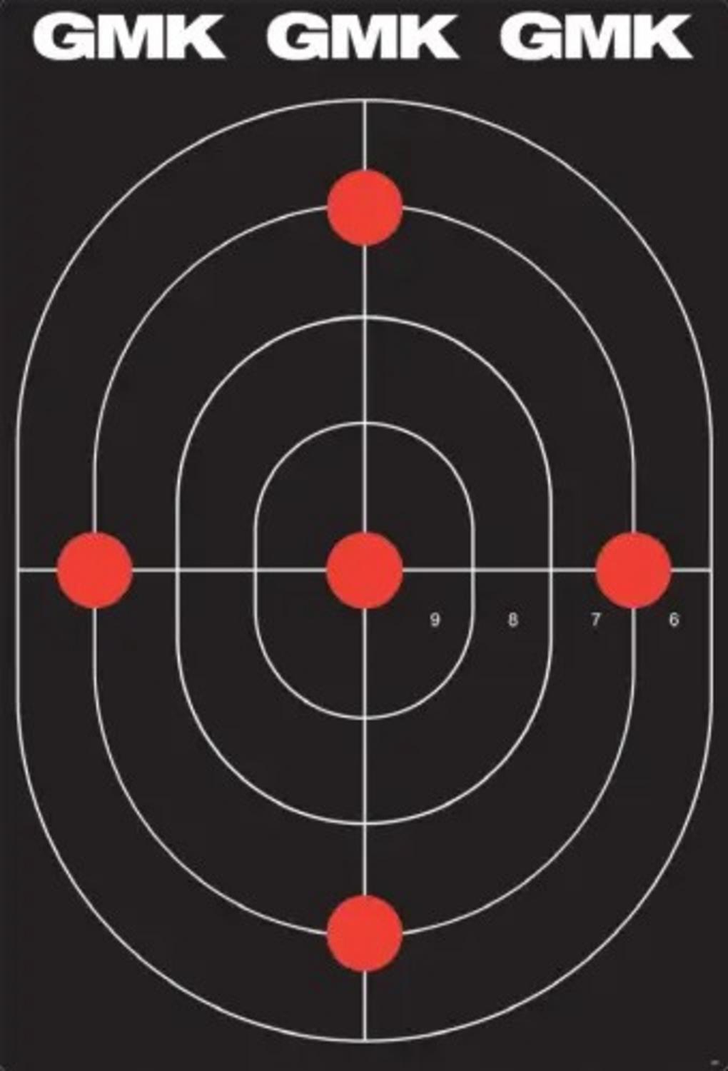 GMK Oval White Reactive Target 18x12in - Pack of 10