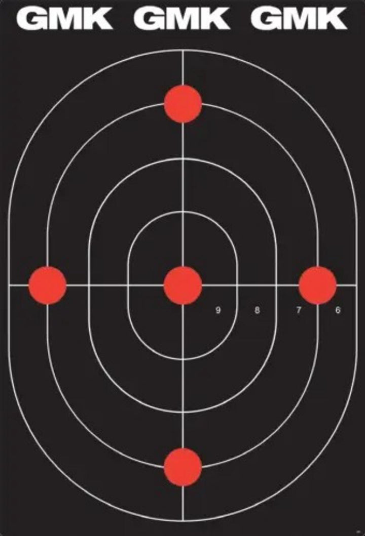 GMK Oval White Reactive Target 18x12in - Pack of 10