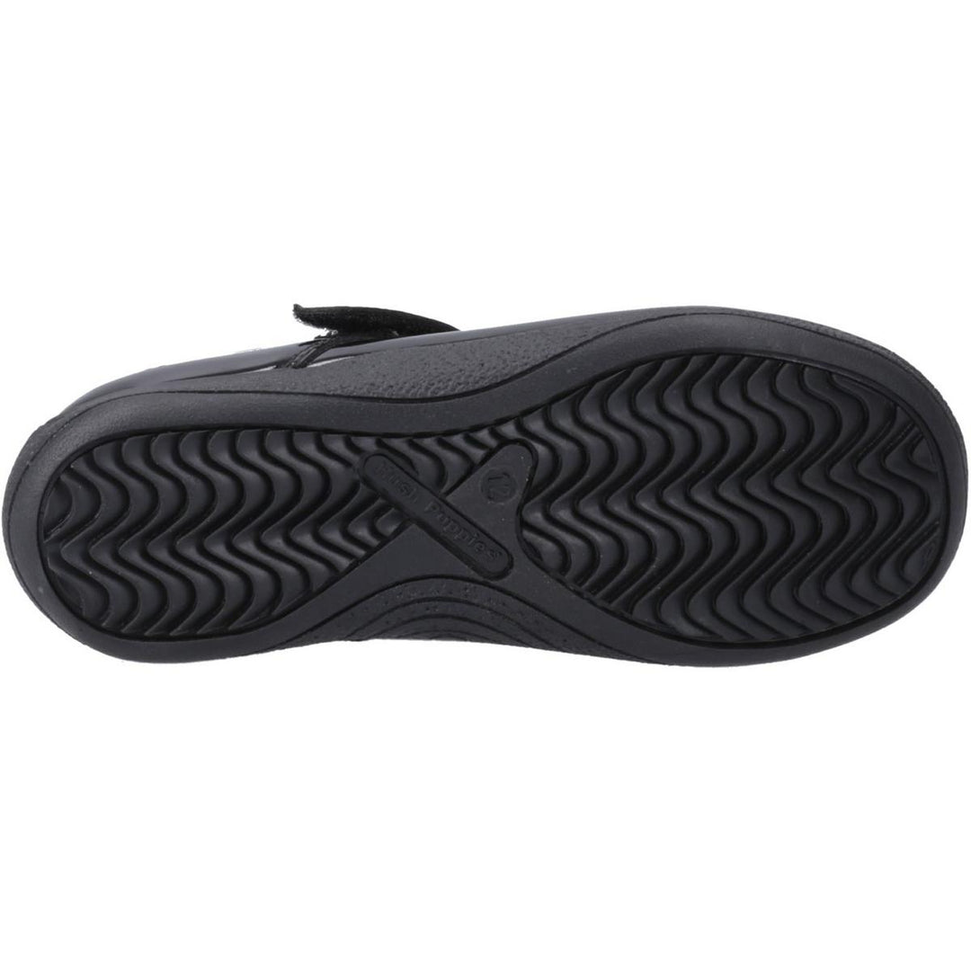 Hush Puppies Caitlin T-Bar Patent Jnr Black