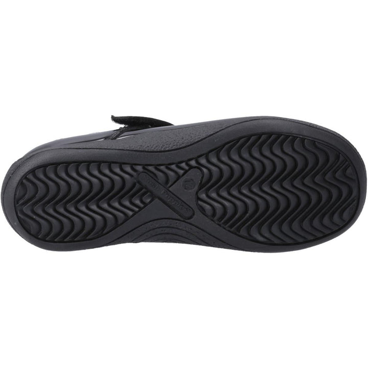 Hush Puppies Caitlin T-Bar Patent Jnr Black