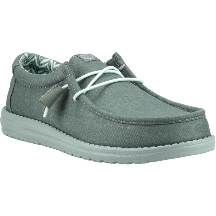 HEYDUDE Wally Canvas Shoe Duck Green/Iceberg