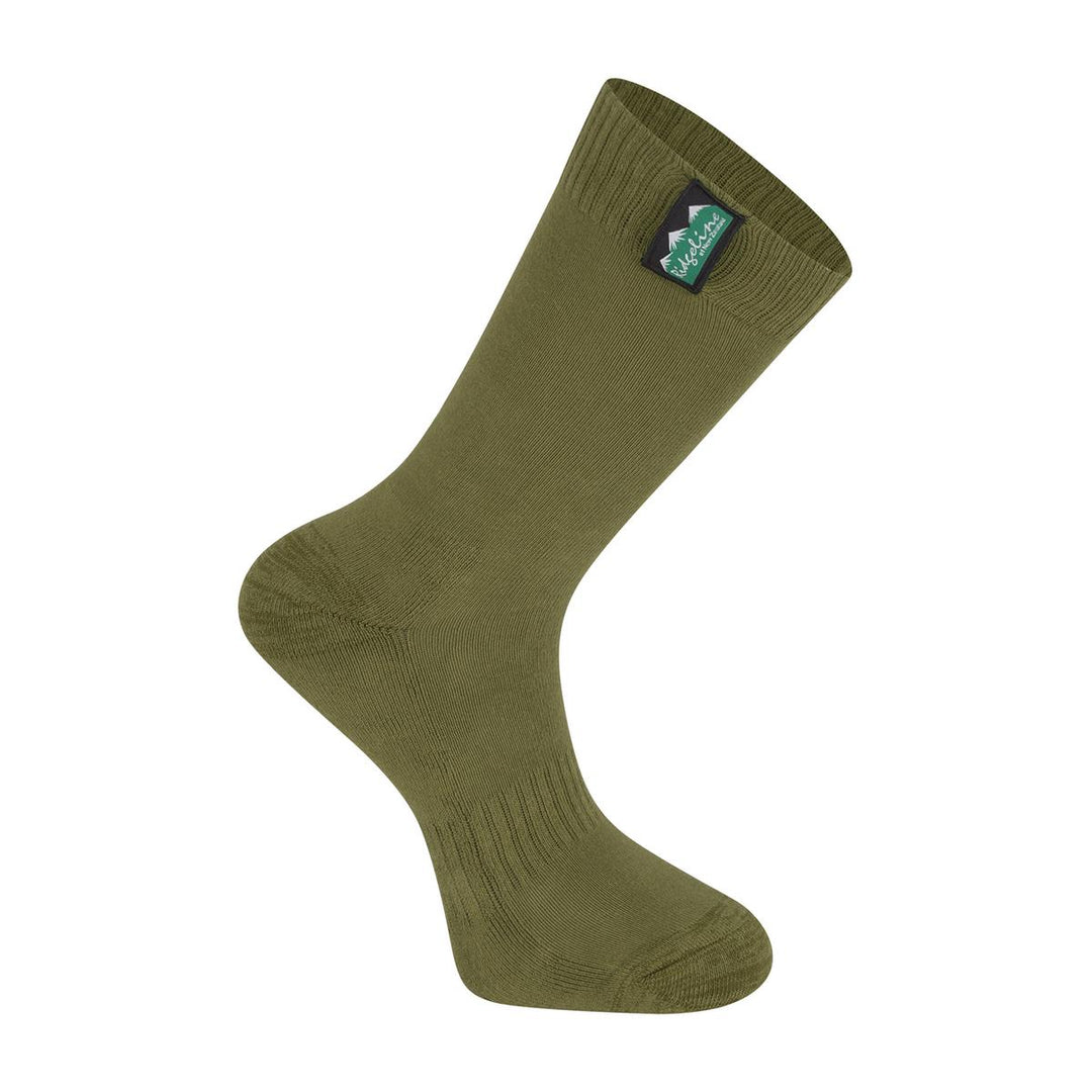 Ridgeline Ridgeline Cotton Work Socks Mid Length - Olive Multi