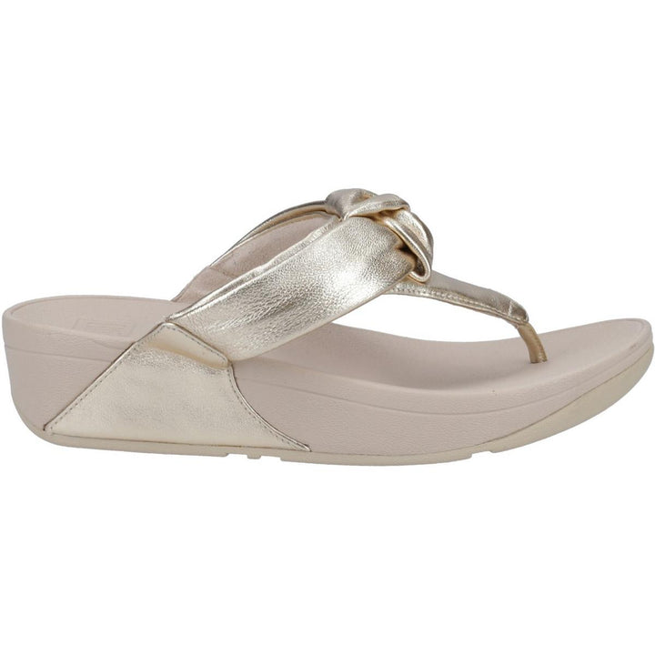 Fitflop Lulu Padded Knot Toe Post Sandals Platino