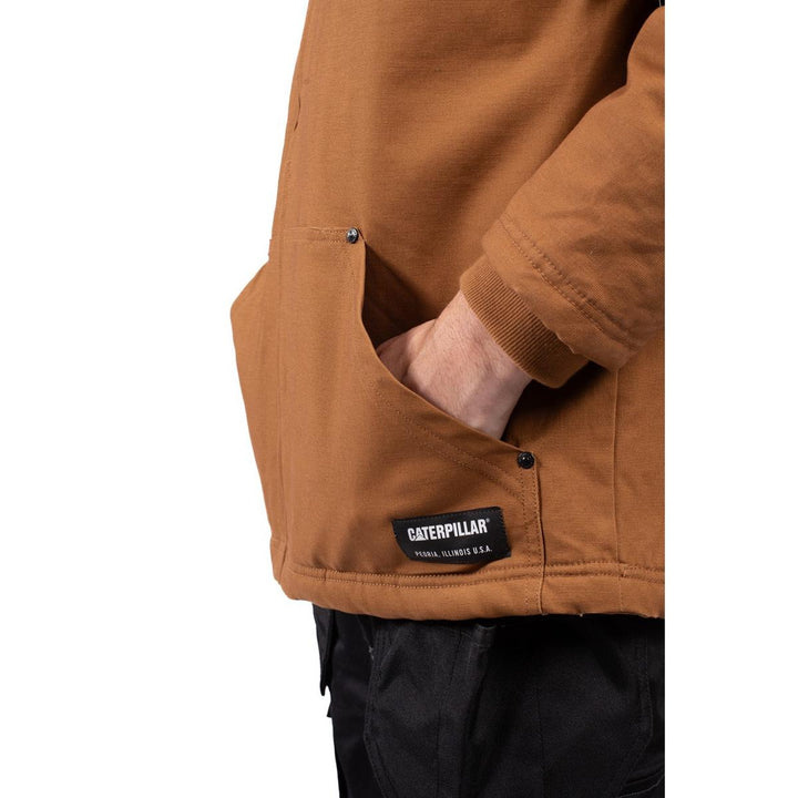 Caterpillar Hooded Sherpa Lined Jacket Bronze