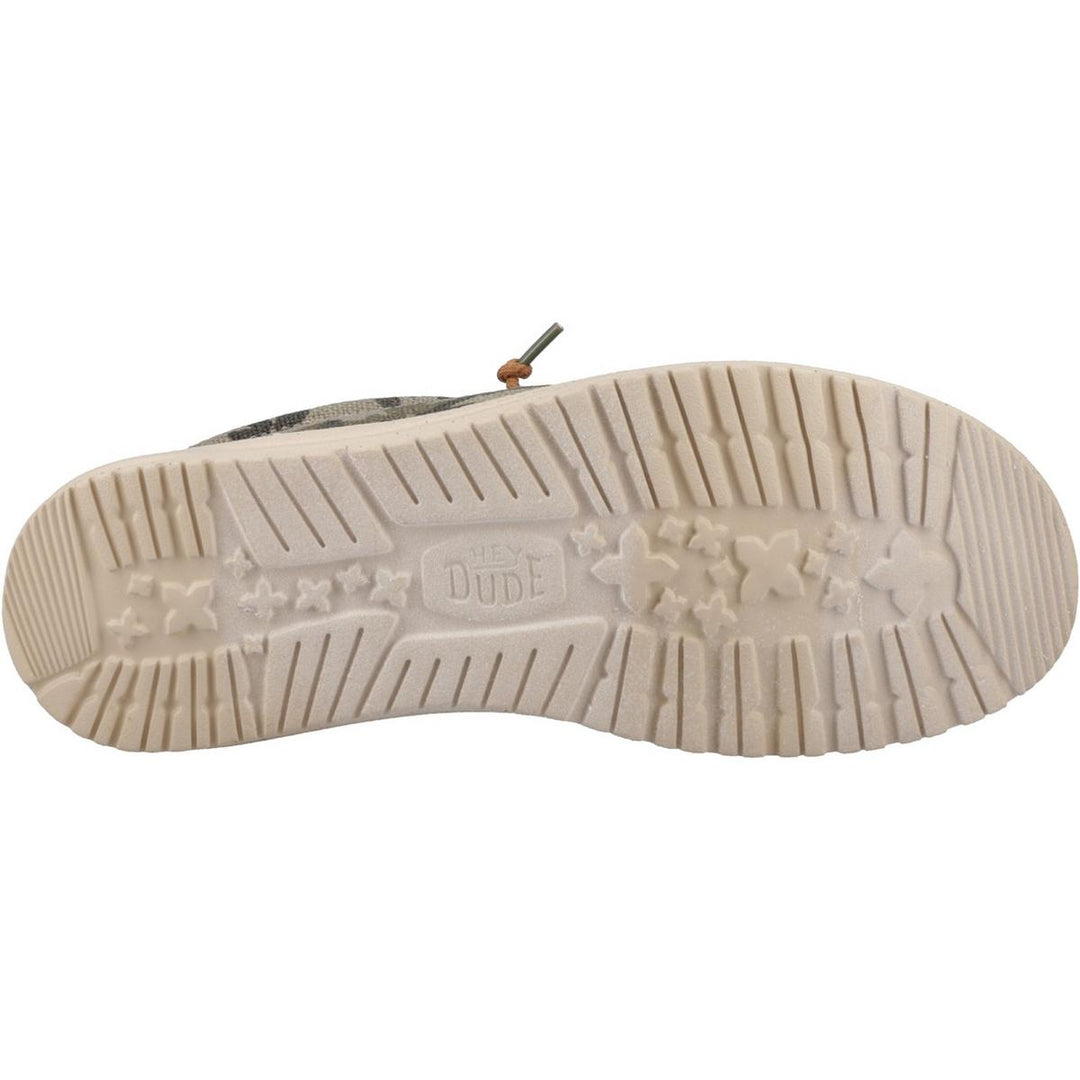 HEYDUDE Wally Palm Jute Shoes Burnt Olive/Ginger Brown