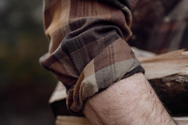 Harkila Asmund L/S shirt Rust brown check