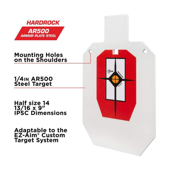 Allen Hardrock AR500 1/4 Inch IPSC Silhouette Steel Target