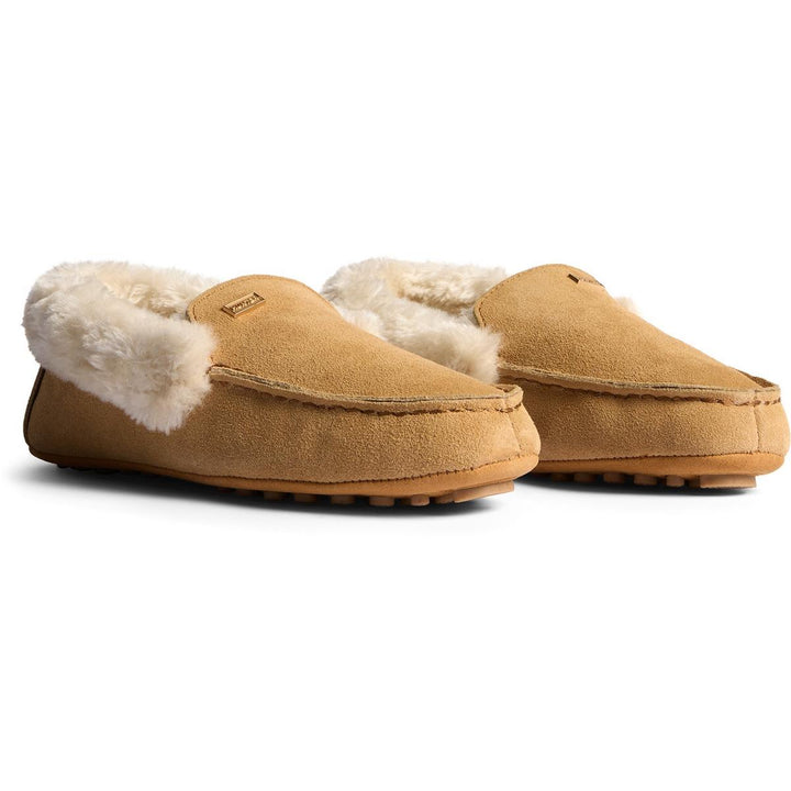Hunter Womens Moccasin Slipper Sherpa Biscuit