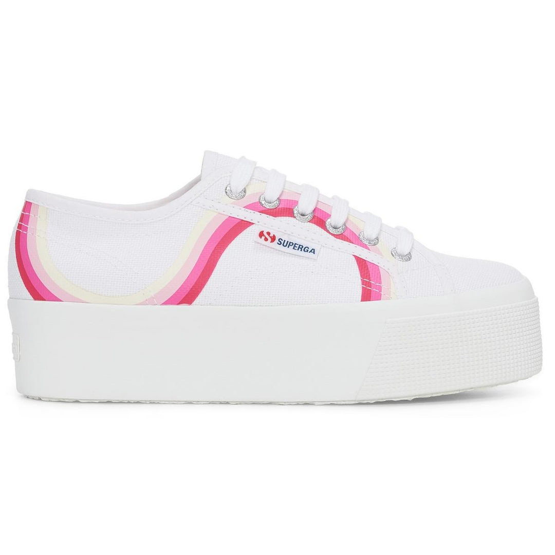 Superga 2790 Round Stripes Trainers White/Shaded – view 3