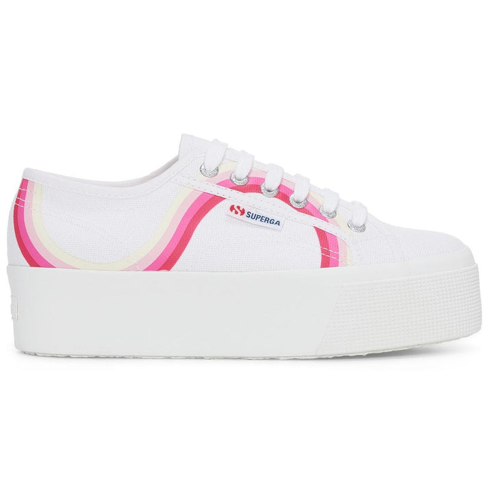 Superga 2790 Round Stripes Trainers White/Shaded – view 3