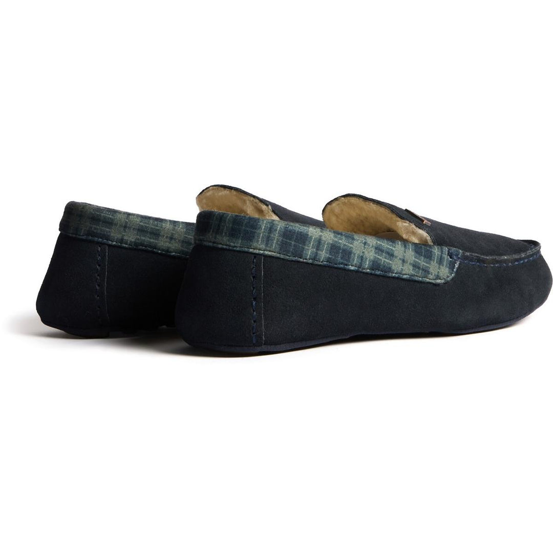 Hunter Moccassin Slipper Navy