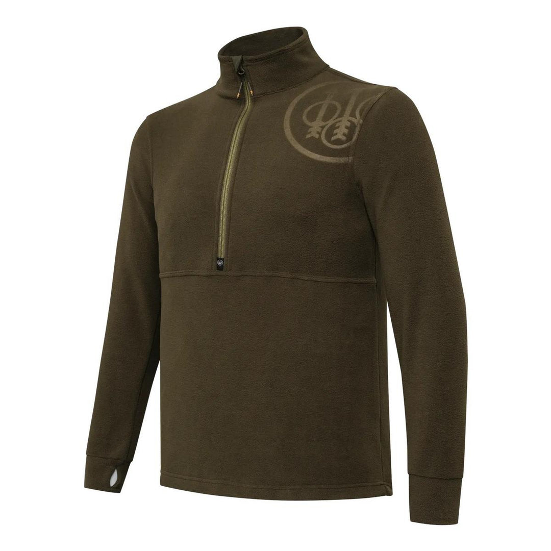 HP Logo Half Zip  Green Moss