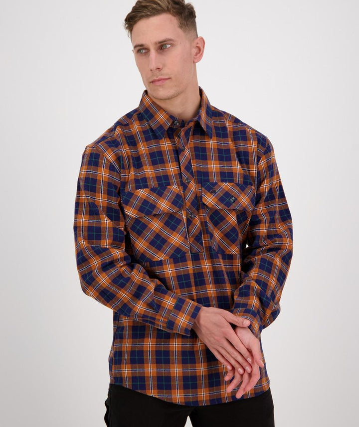 Swanndri Barn Shirt Burnt Orange