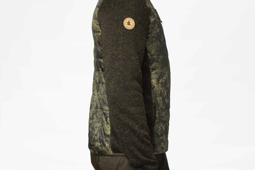 Seeland Theo Hybrid jacket Camo Pine green/InVis green - 100 gms Insulation at front and back, YKK Full zip – view 2