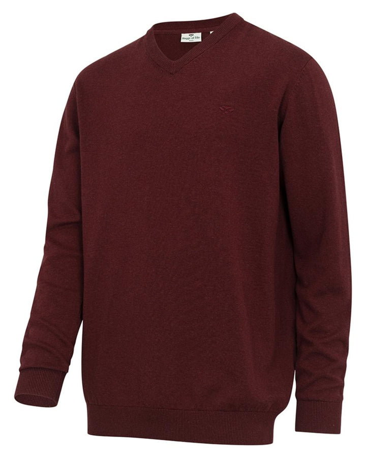 Hoggs of Fife Stirling II LS Pullover - Berry
