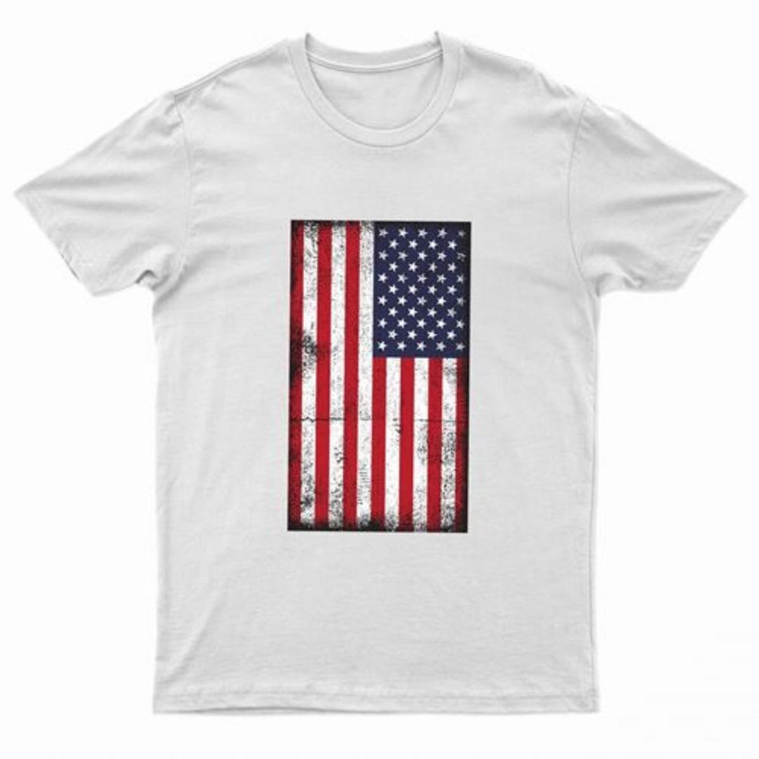 Urban Road Adults Printed American Flag US Grunge T-Shirt – view 2