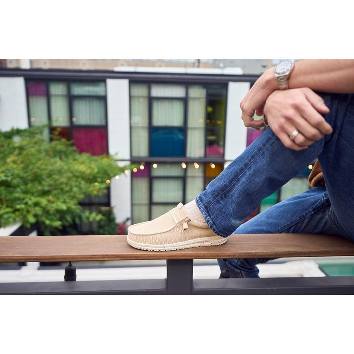 HEYDUDE Wally Stretch Sox Shoes Irish Cream/Egret