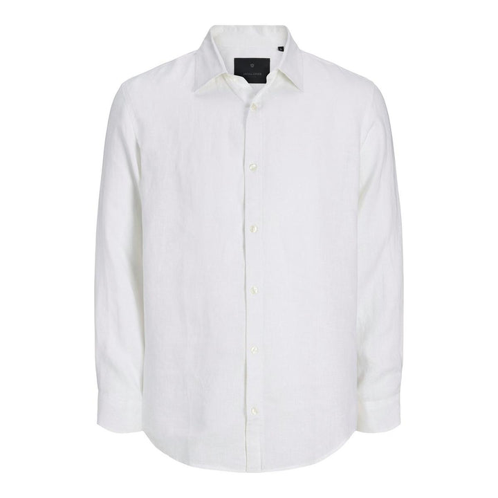 Jack & Jones Jack & Jones linen shirt in White Bright White