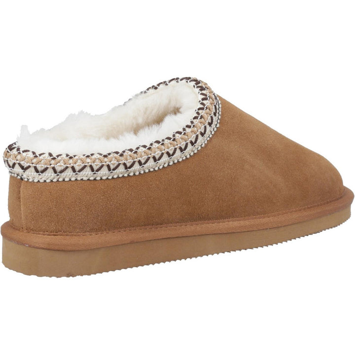 Cotswold Foxmoor Slippers Tan - With luxury sheepskin lining and suede uppers your toes will be surrounded by super soft warmth., Featuring embroidered upper detailing for that extra touch – view 5
